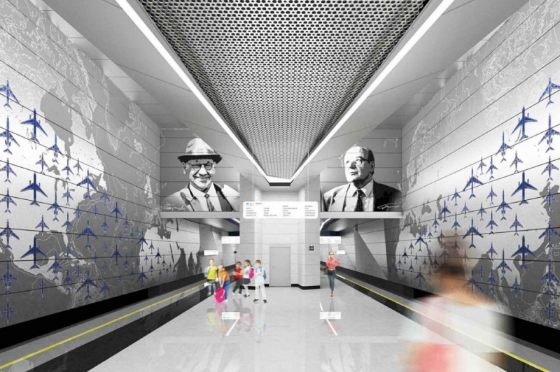 Станцию метро «Аэропорт Внуково» украсят гранитные и алюминиевые панели