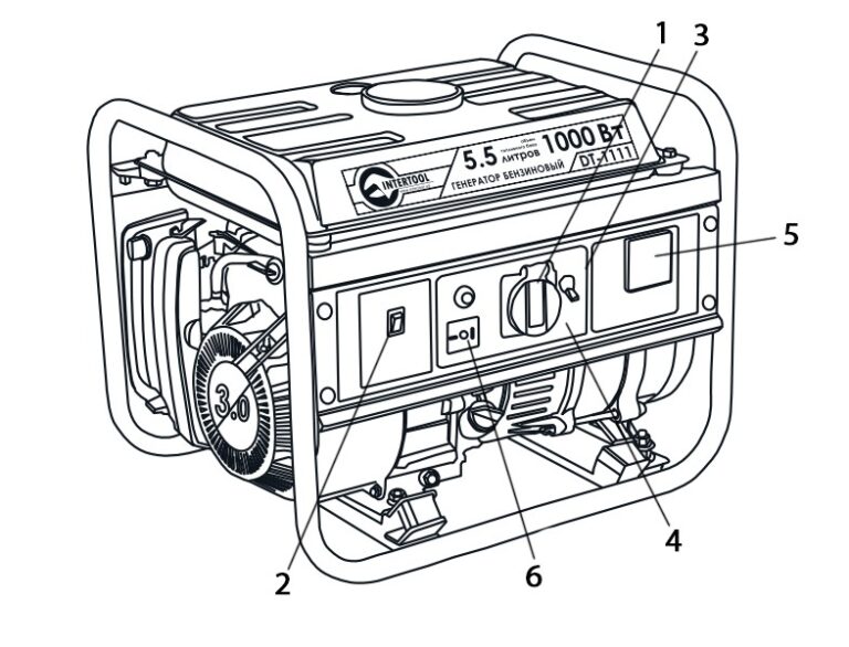 Чертеж бензинового генератора